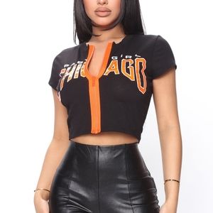 Chicago Baby Zipper Top